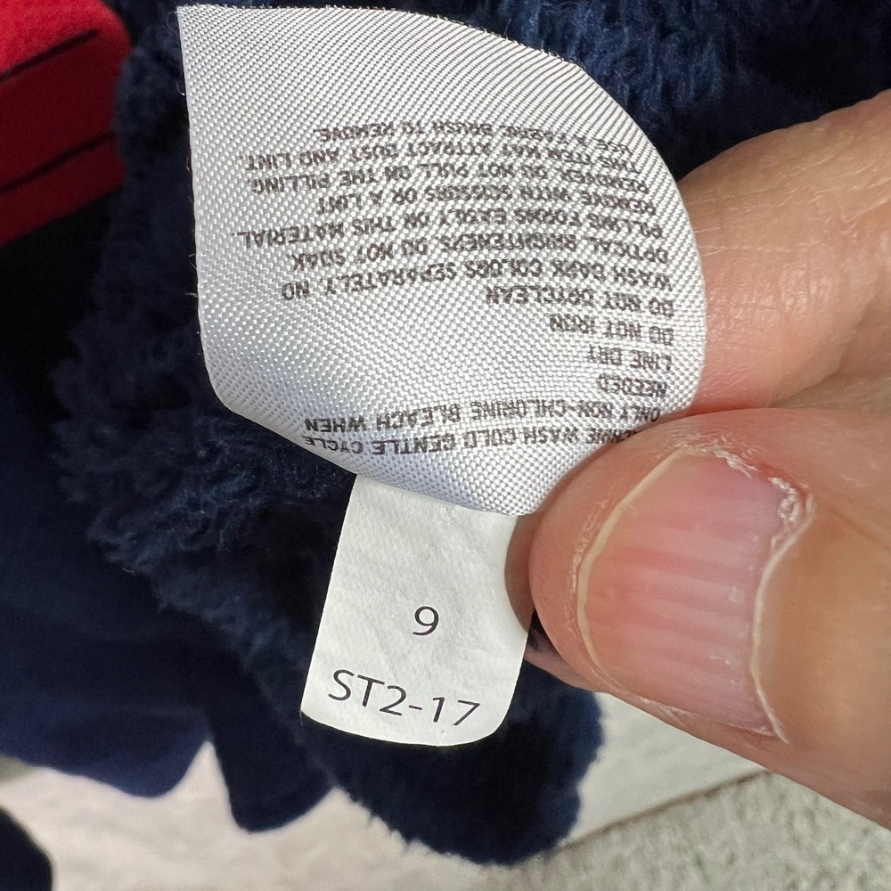 Uniqlo Peanuts Snoopy Happiness Is Having XL Fleece‎ Pullover Navy Blue Crewneck - Picture 6 of 8